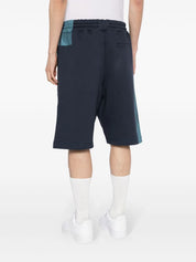 Strand colour-block cotton track shorts