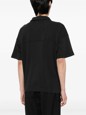 RHUDE PIQUE SNAP SHORT SLEEVE BLACK