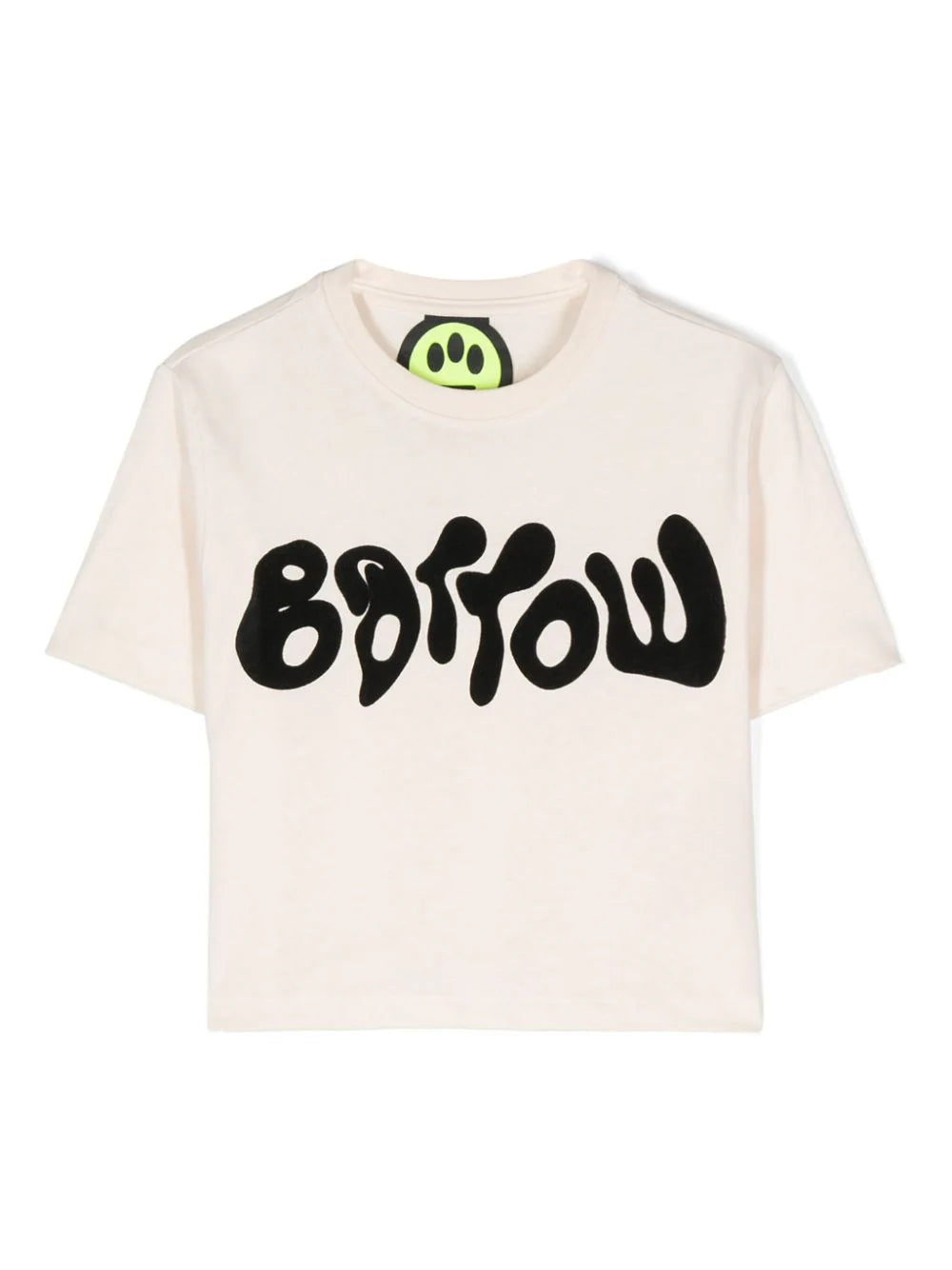 flocked-logo cropped T-shirt