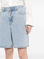 RHINESTONE DENIM SHORTS