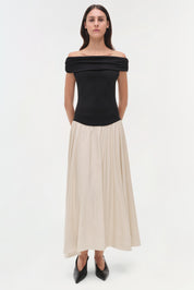 Adaline Knit Linen Midi Dress