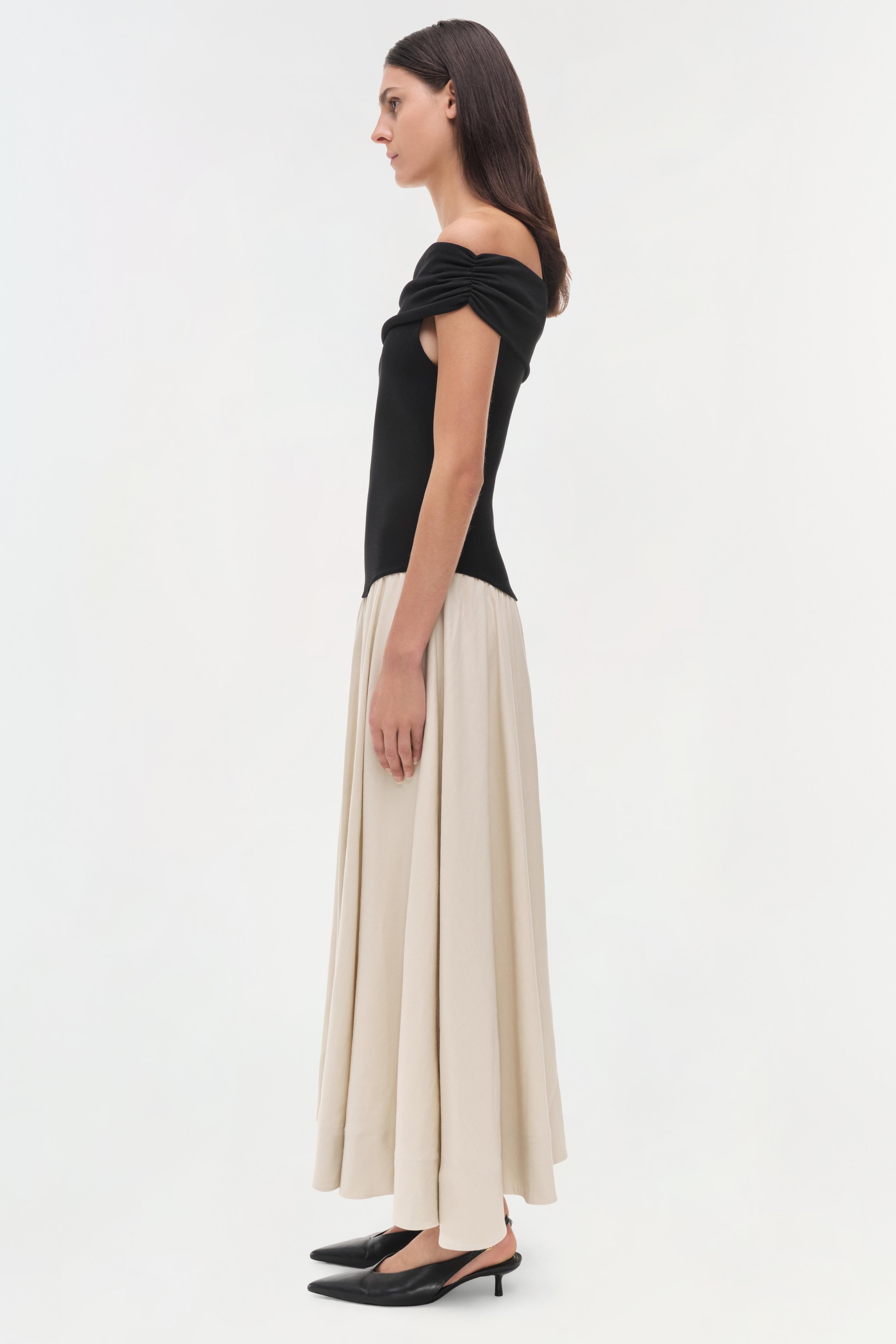 Adaline Knit Linen Midi Dress