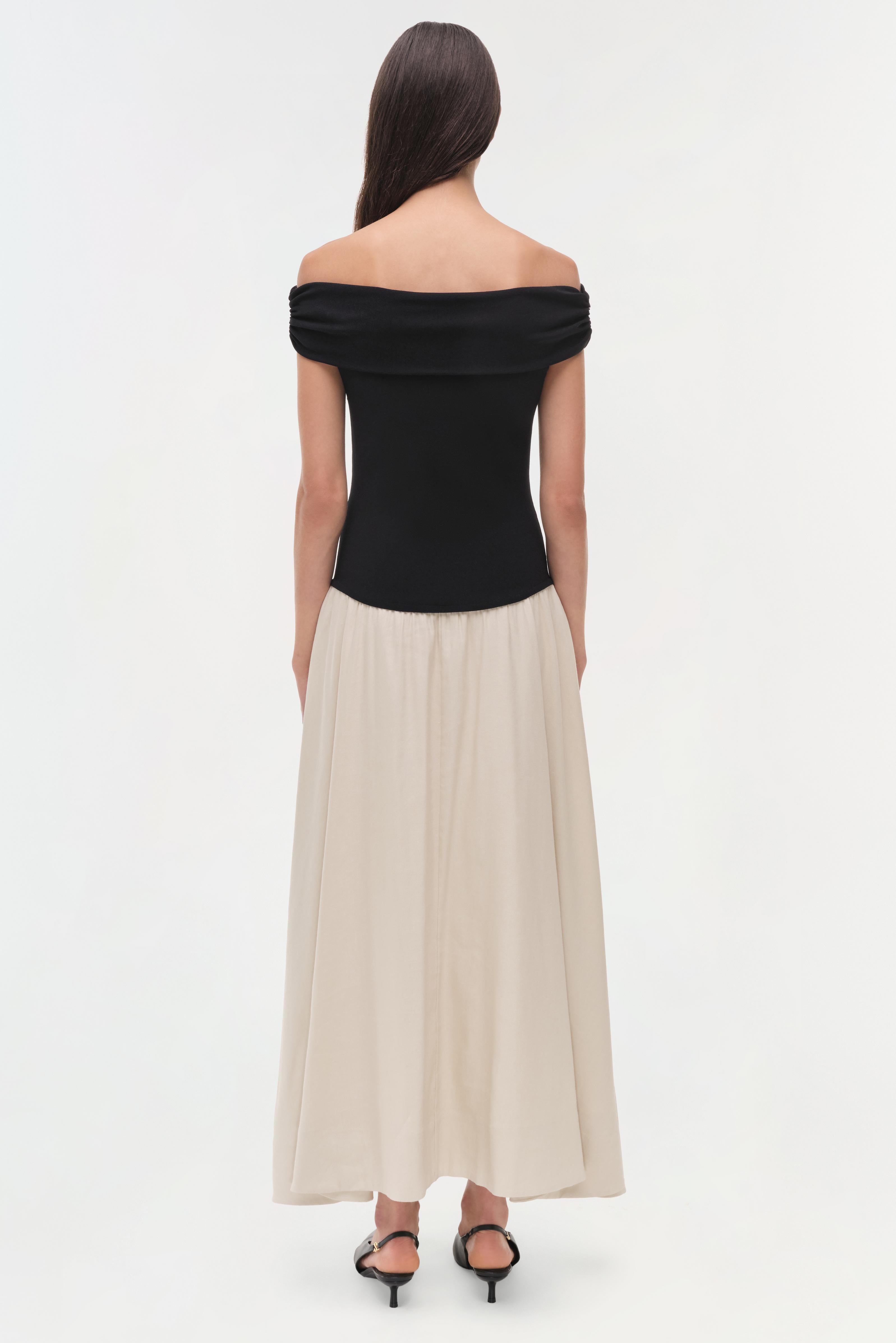 Adaline Knit Linen Midi Dress