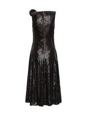 Sequins midi flared dress