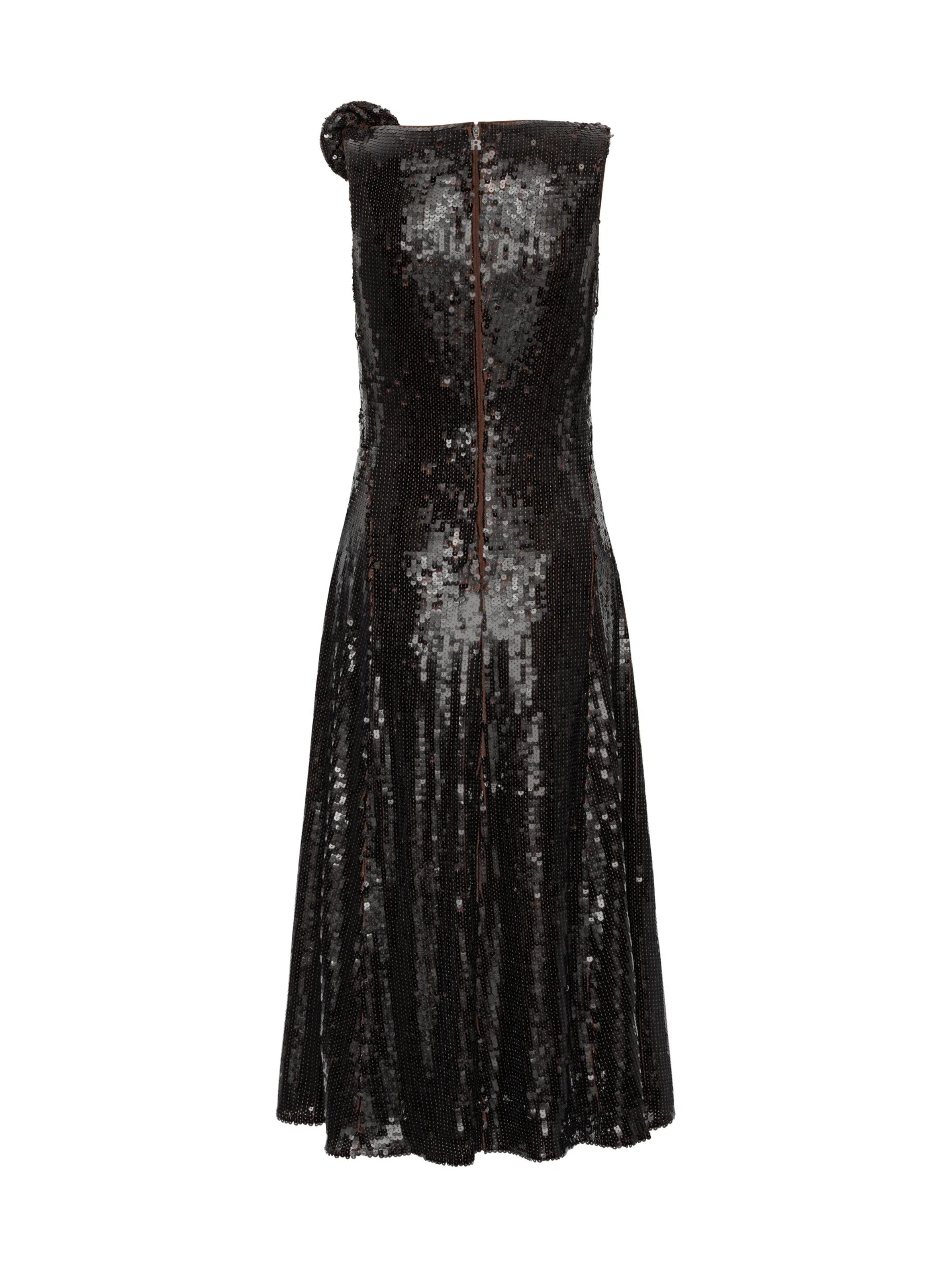 Sequins midi flared dress