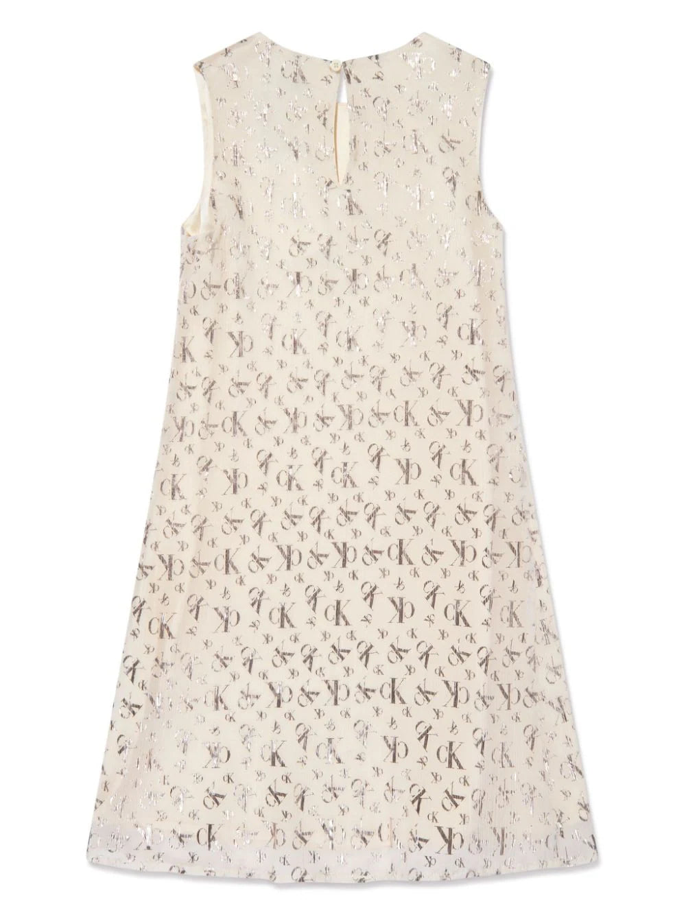 layered logo-print dress