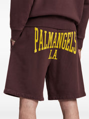 COLLEGE SWEATSHORTS PLUM YELLOW