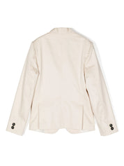 Single-breasted cotton blazer