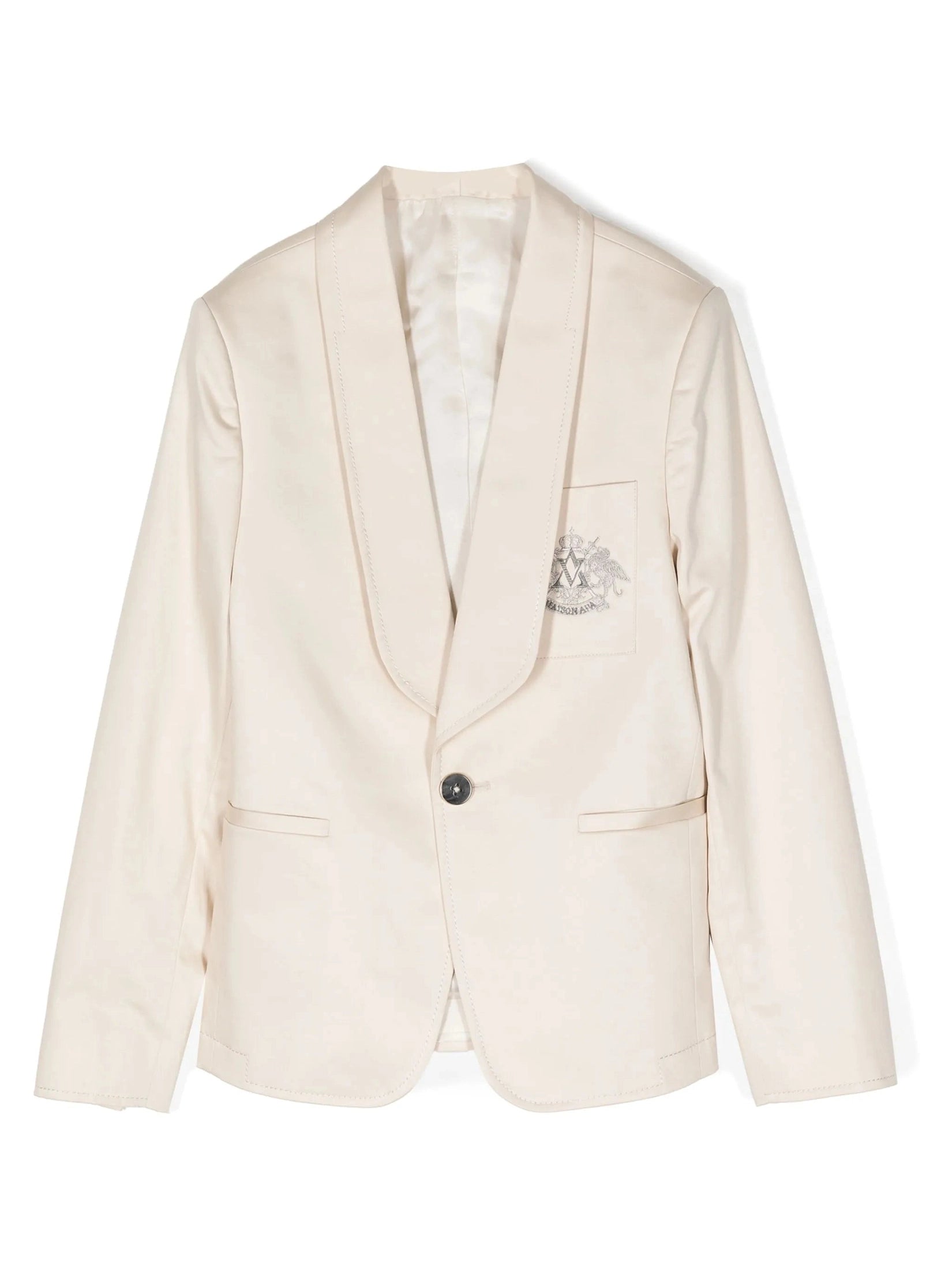 Single-breasted cotton blazer