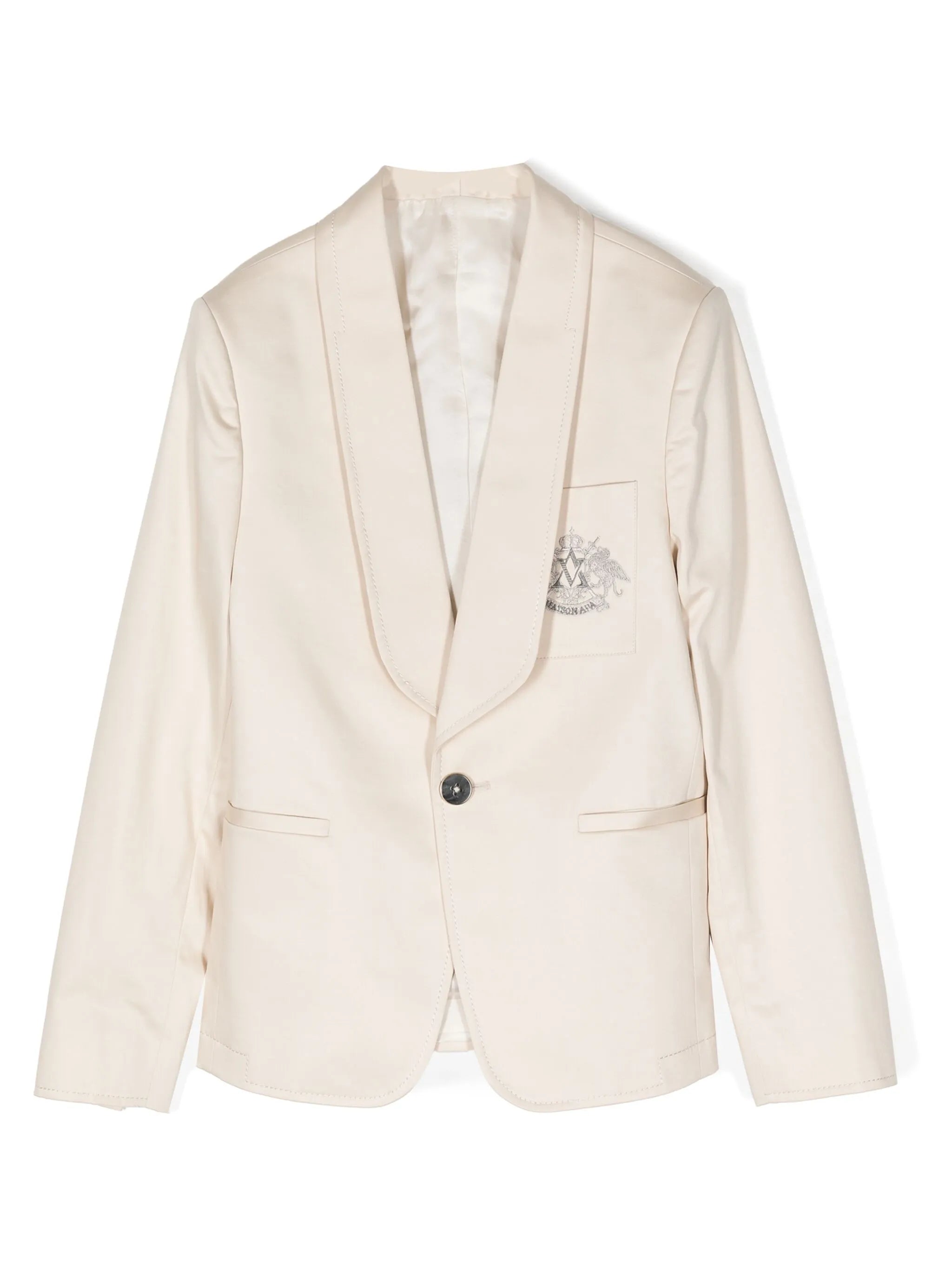 Single-breasted cotton blazer