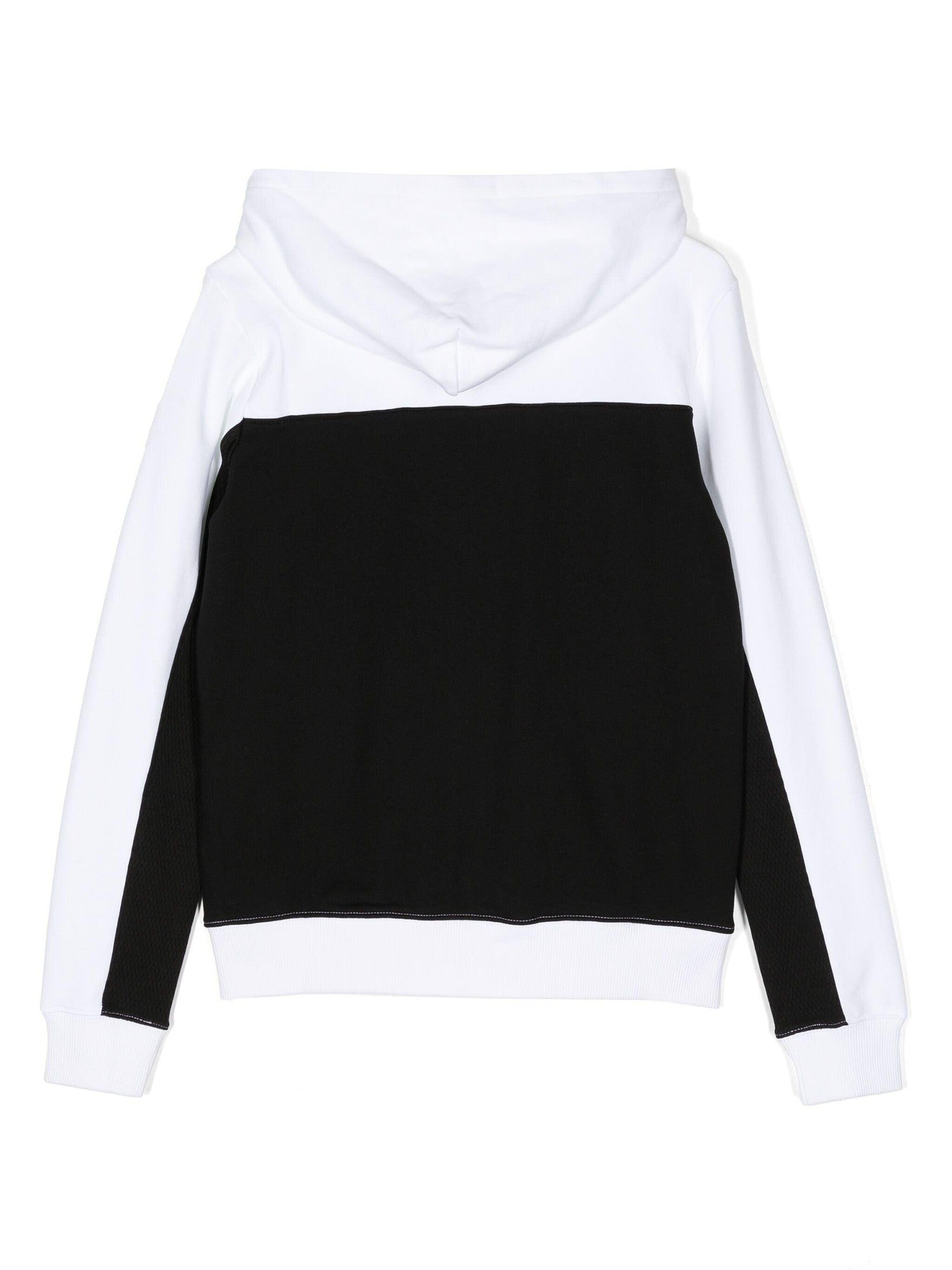 Terry color block zip-through