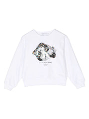 Crystal graphic-print sweatshirt