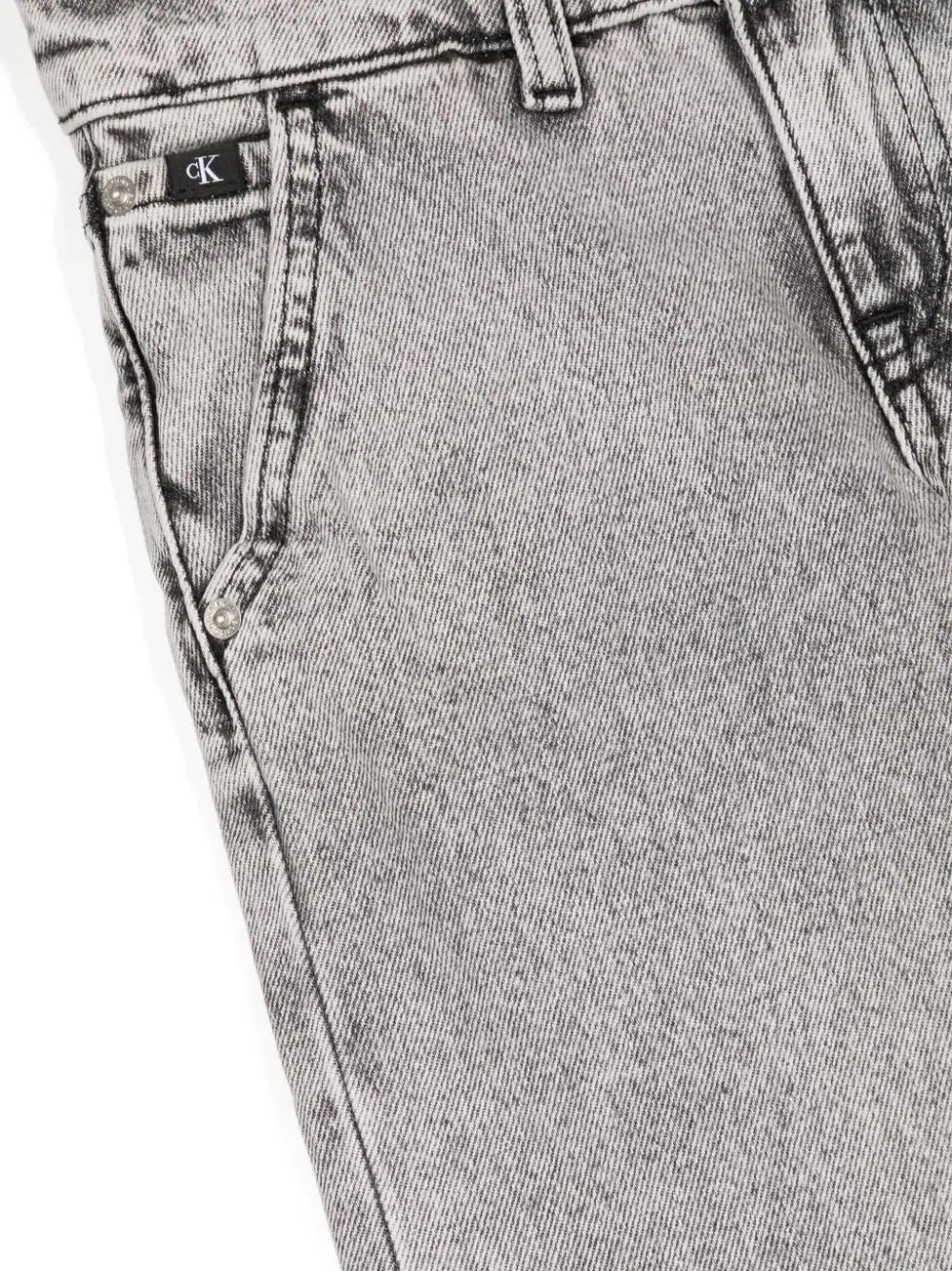 Skater stone-wash straight-leg jeans