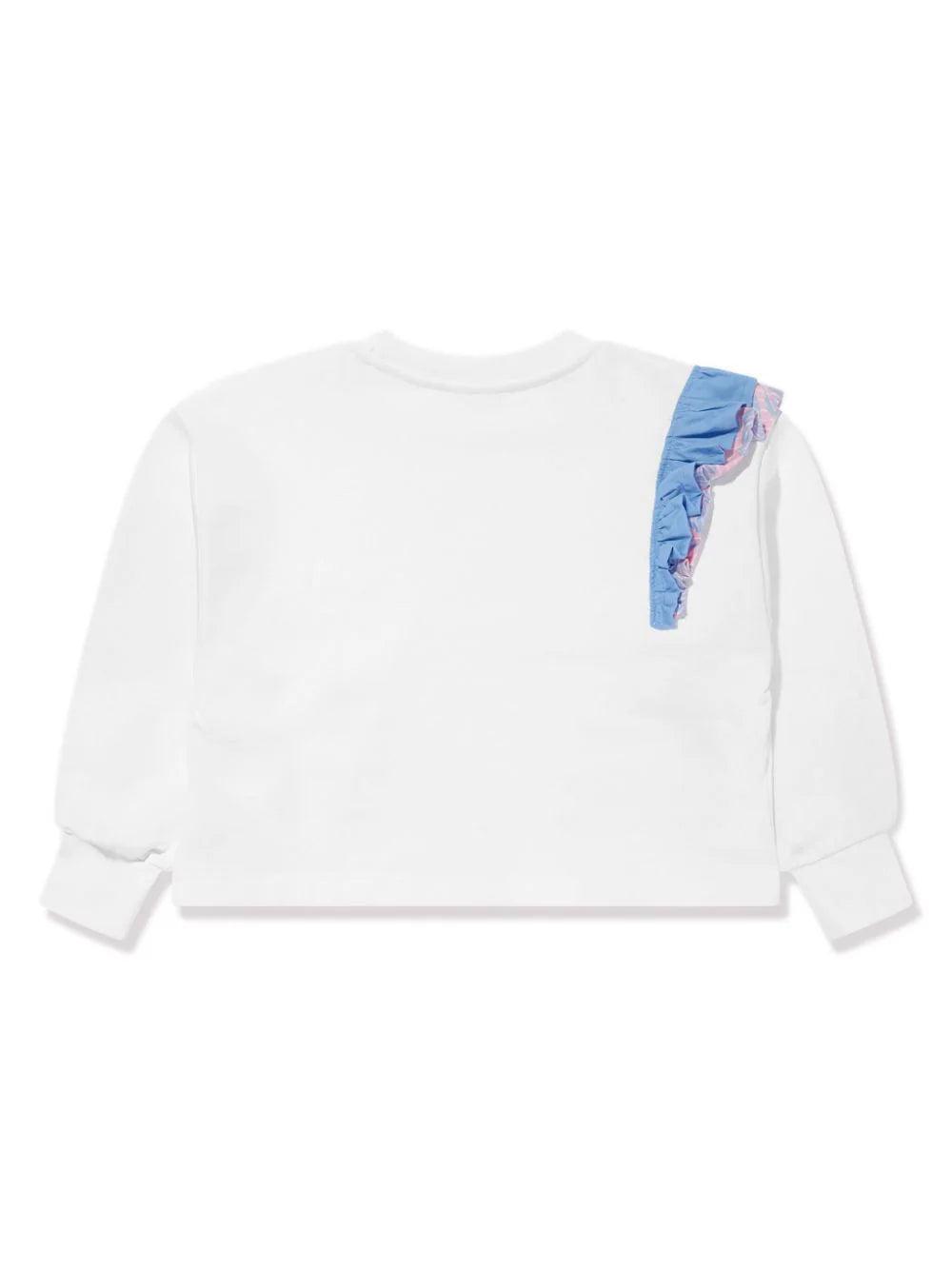 Ruffled cotton sweatshirt