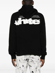 SHARED LOGO SKATE HOODIE BLACK - WHITE