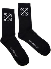 ARROW MID SOCKS BLACK WHITE