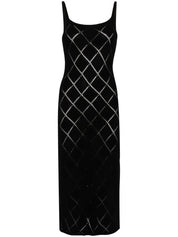 LOUD BLACK TRICOT MAXI DRESS