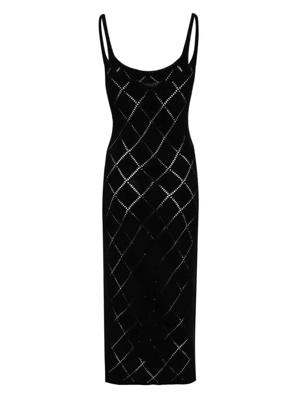 LOUD BLACK TRICOT MAXI DRESS