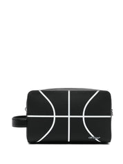 BASKET TOILETRY POUCH BLACK - WHITE