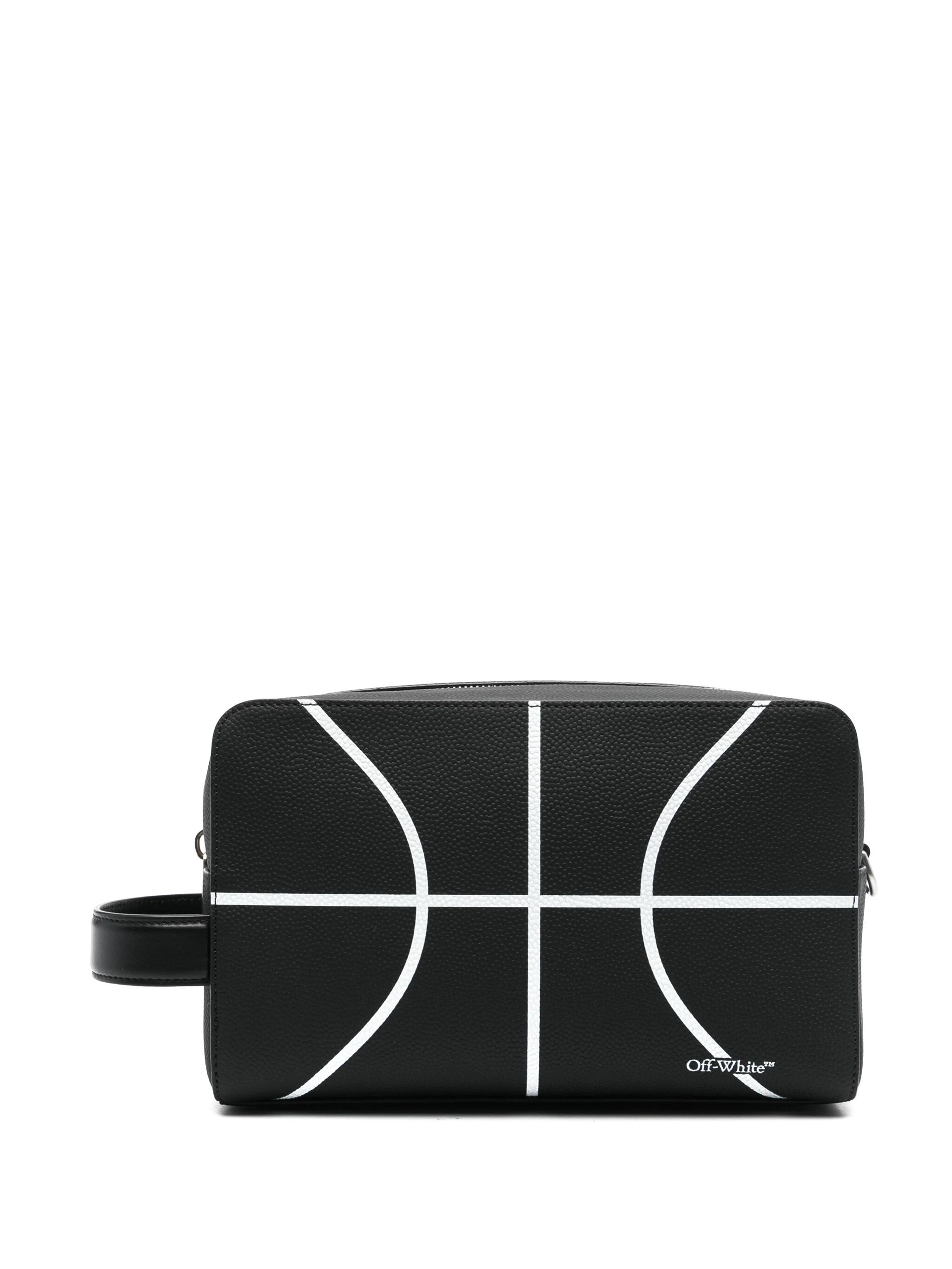 BASKET TOILETRY POUCH BLACK - WHITE