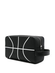 BASKET TOILETRY POUCH BLACK - WHITE