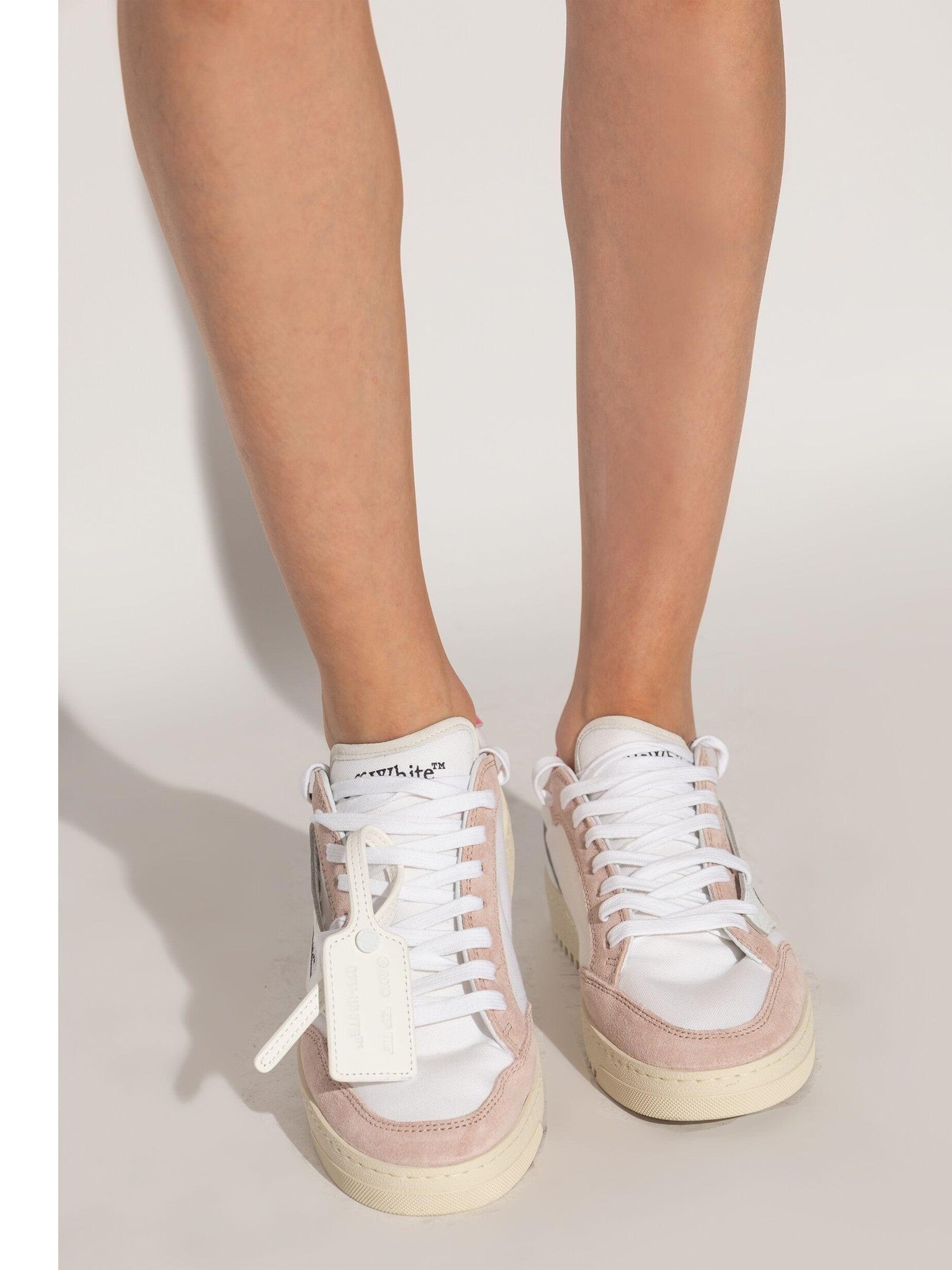 5.0 off court suede/ canvas white - rose