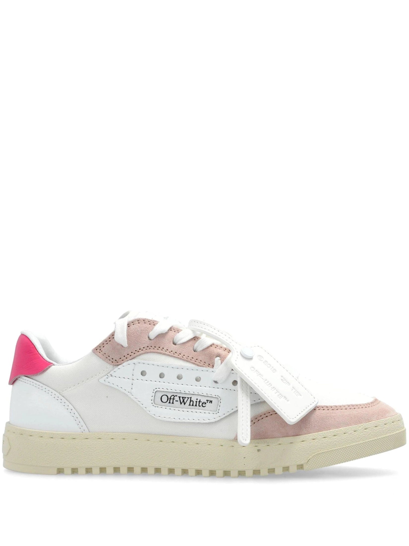 5.0 off court suede/ canvas white - rose