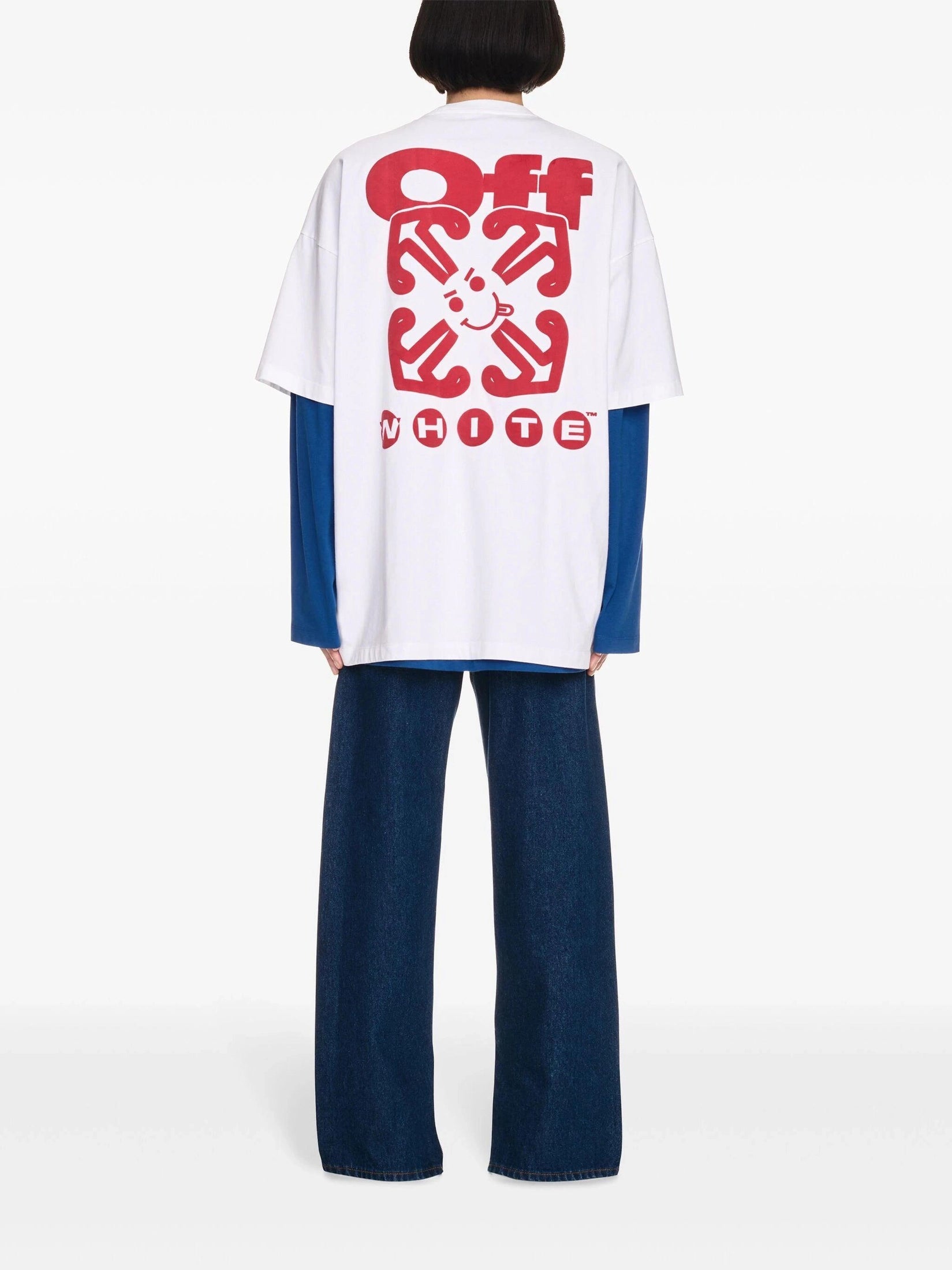 Smile arrow skate over s/s te white - hi
