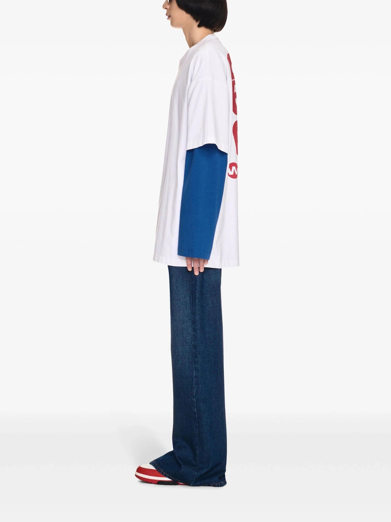 Smile arrow skate over s/s te white - hi