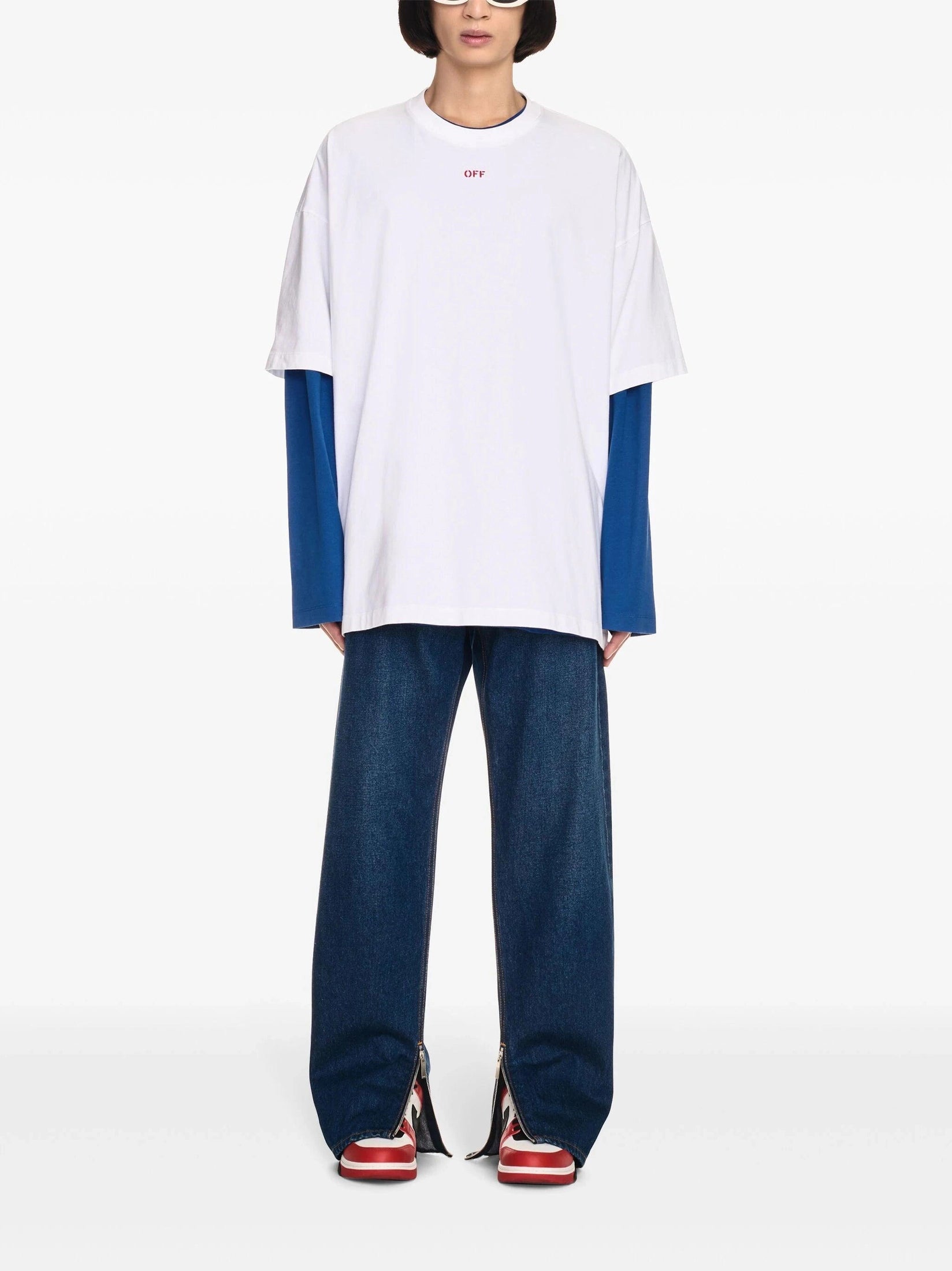 Smile arrow skate over s/s te white - hi