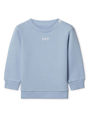 Light blue off stamp crewneck