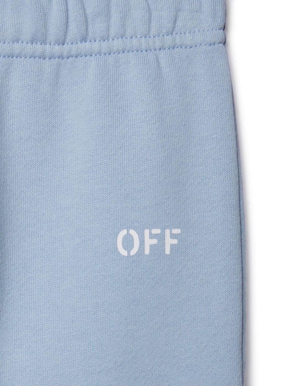 OFF STAMP CLEAR PANT LIGHT BLUE WHITE