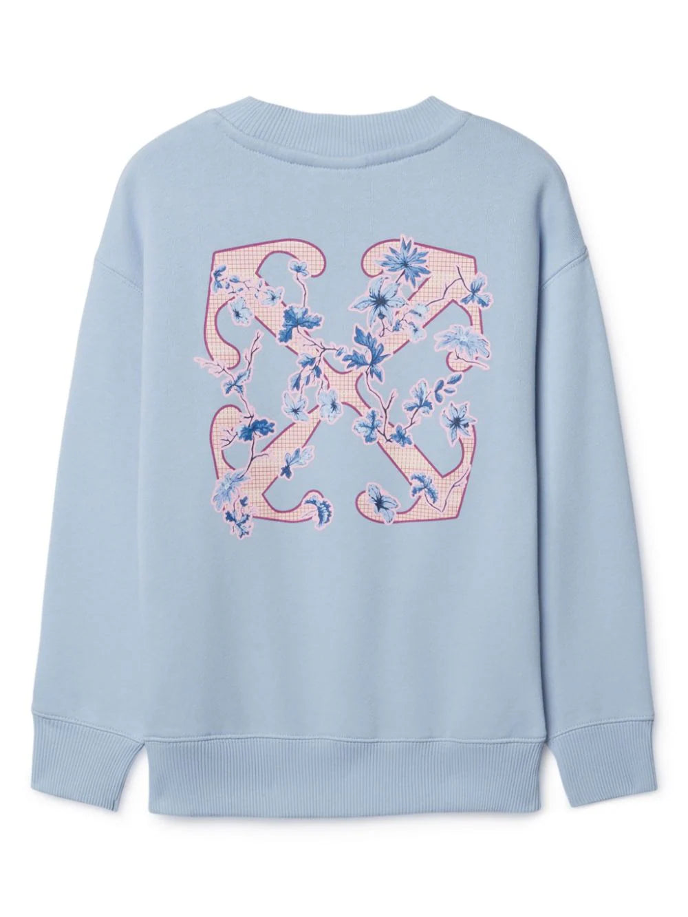 ARROW FLOWERS CREWNECK LIGHT BLUE INDI