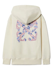 ARROW FLOWERS HOODIE OFF WHITE LIGHT B