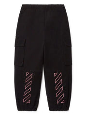 OFF STAMP CLEAR CARGO PANT BLACK PINK