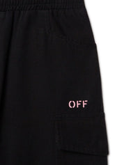 OFF STAMP CLEAR CARGO PANT BLACK PINK