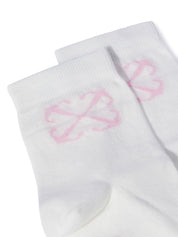 ARROW MID HIGH SOCKS WHITE PINK