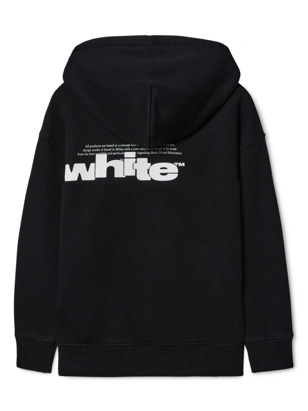 TYPE GRAPHIC HOODIE BLACK WHITE