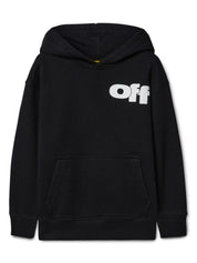 TYPE GRAPHIC HOODIE BLACK WHITE