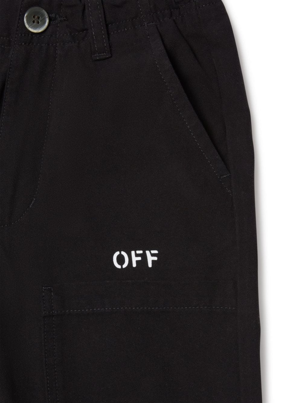 OFF STAMP CLEAR WORKER PANT BLACK WHIT