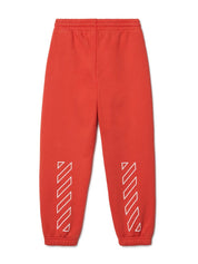 BOOKISH DIAG SWEATPANT RED WHITE