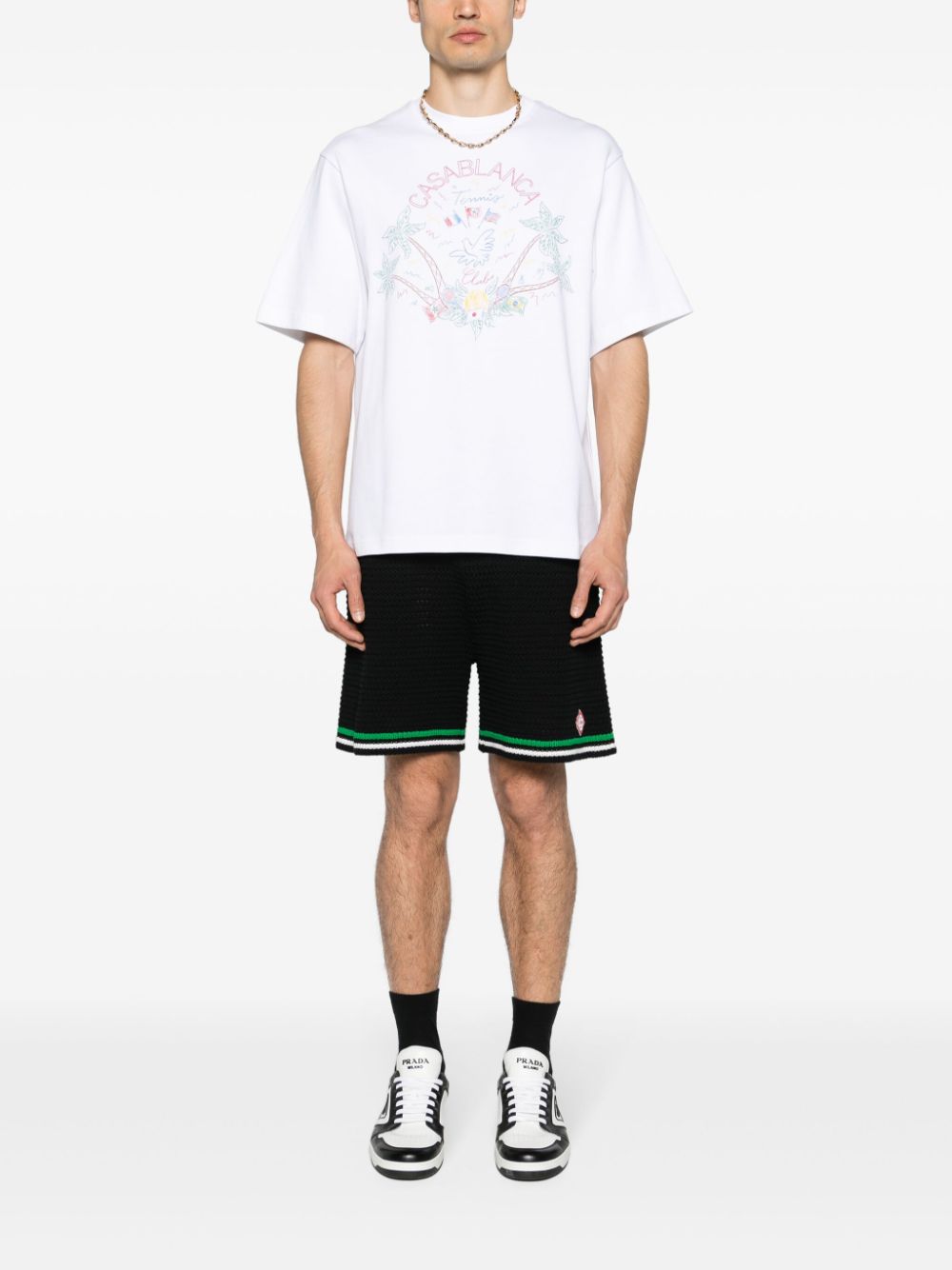 CRAYON TENNIS CLUB SCREEN PRINTED OVERSIZED TEE