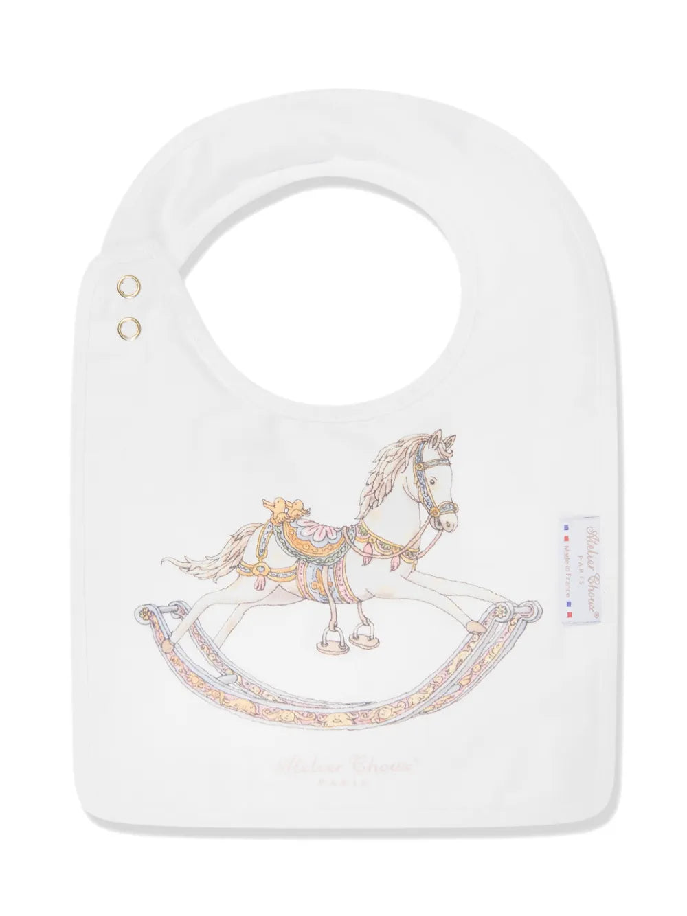 CARRE & SATIN BIB GIFT SET ROCKING HORSE