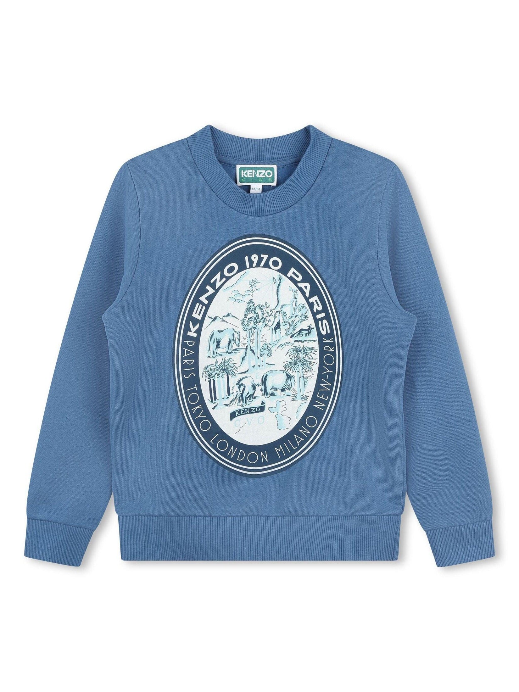 Kenzo kids graphic-print cotton sweatshirt