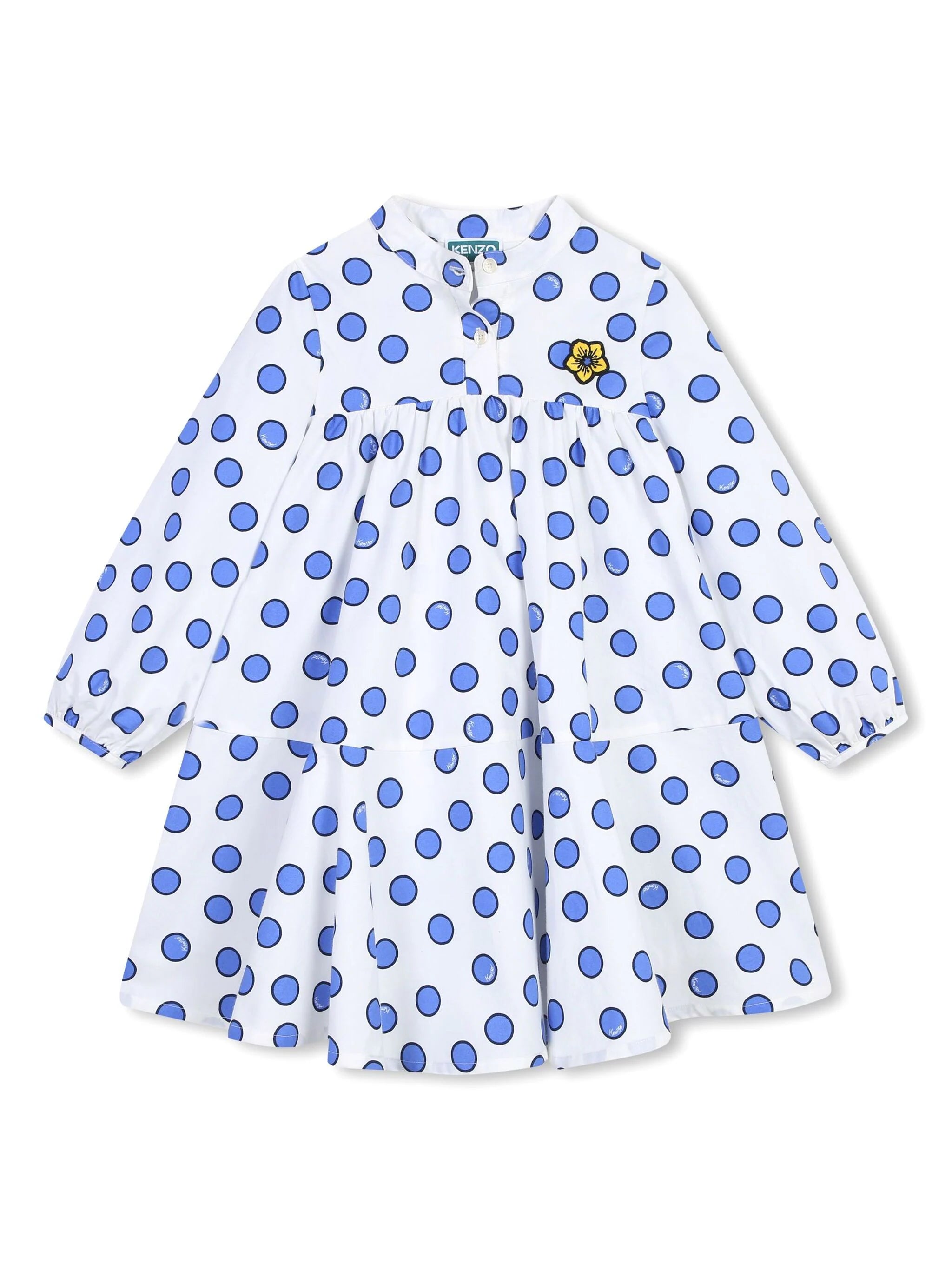 Kenzo Kids polka dot cotton dress