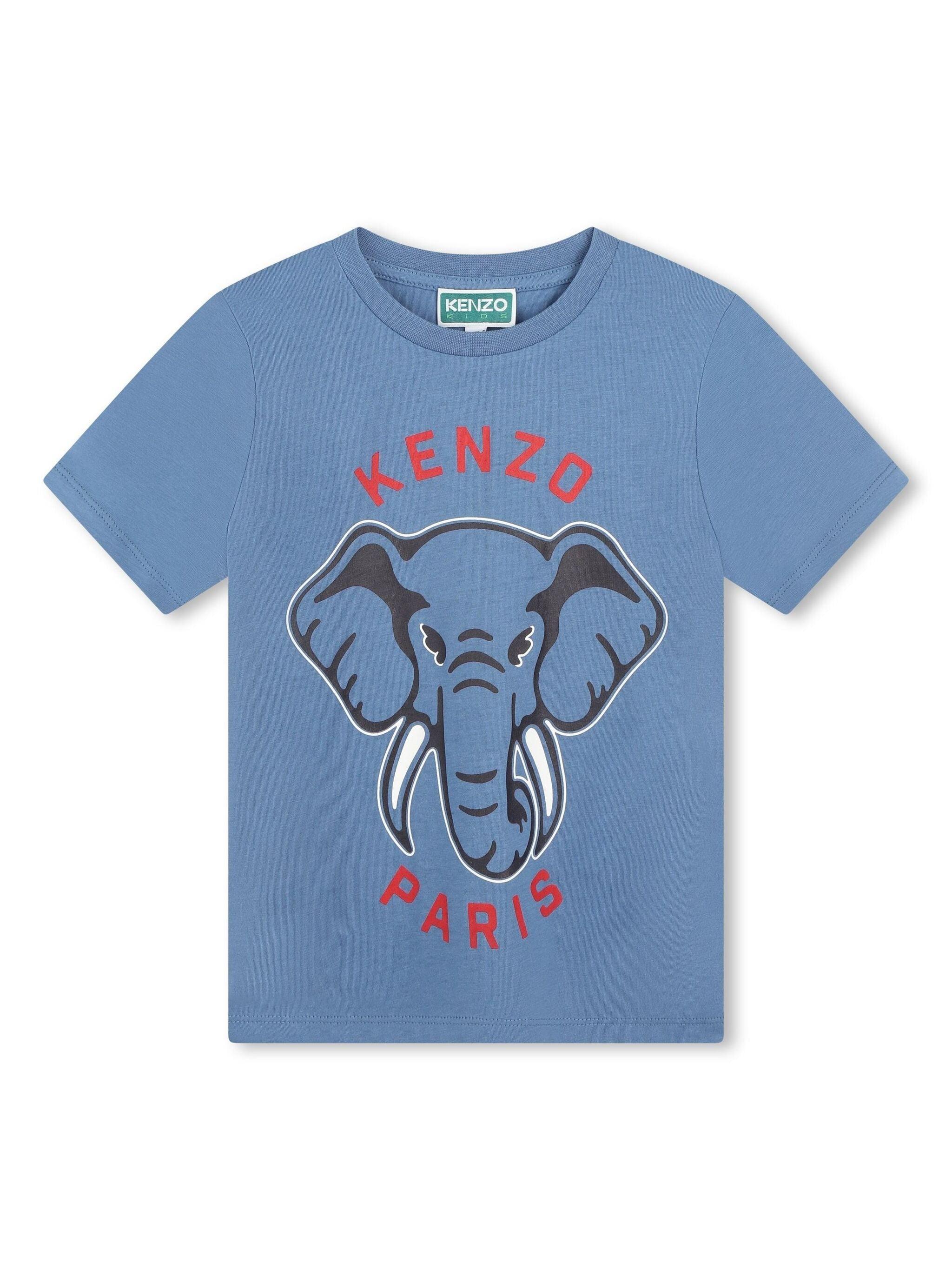 Kenzo Kids elephant-print cotton T-shirt