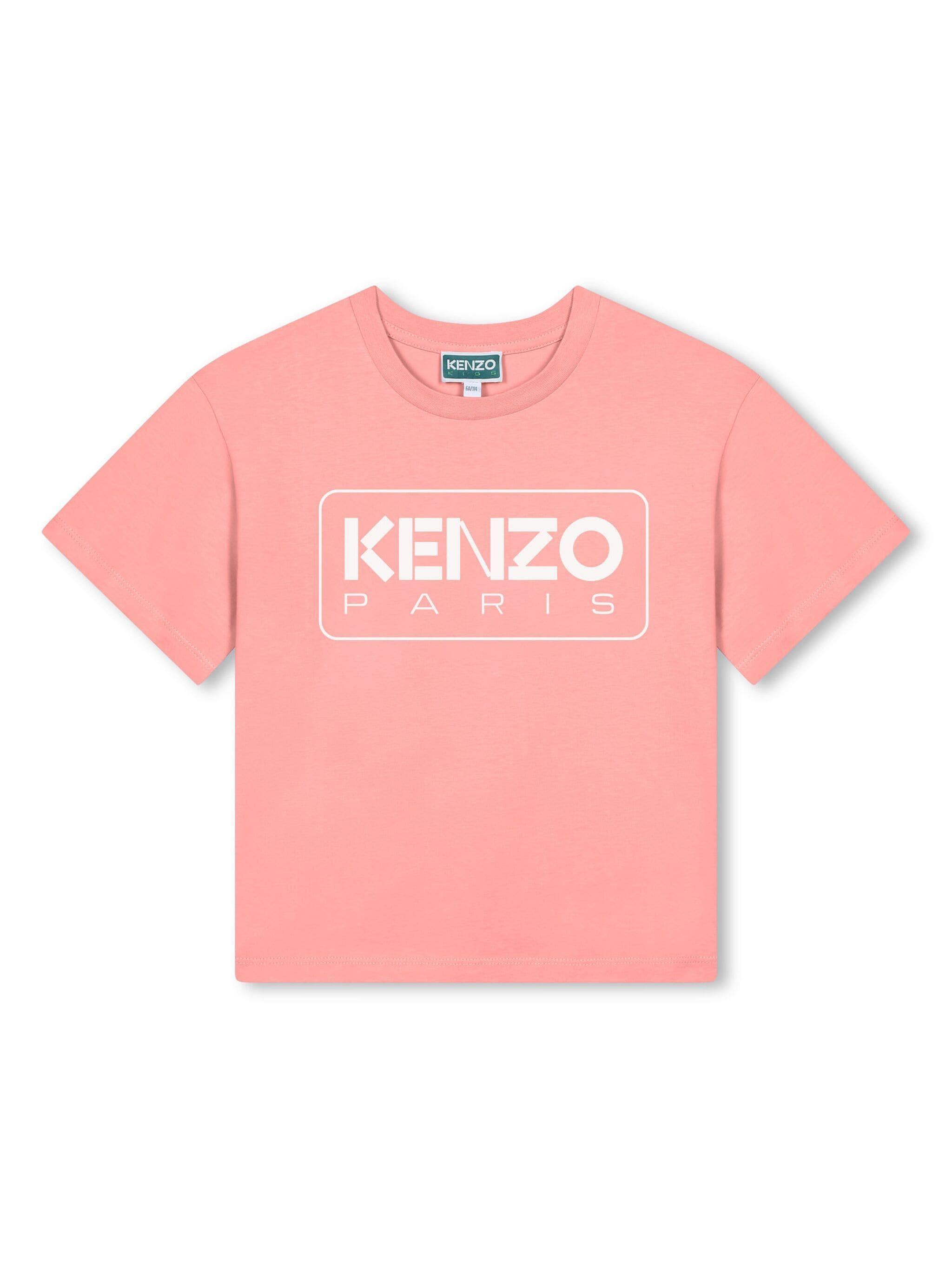 Kenzo Kids logo-print cotton shirt