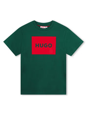 HUGO KIDS logo-print cotton T-shirt