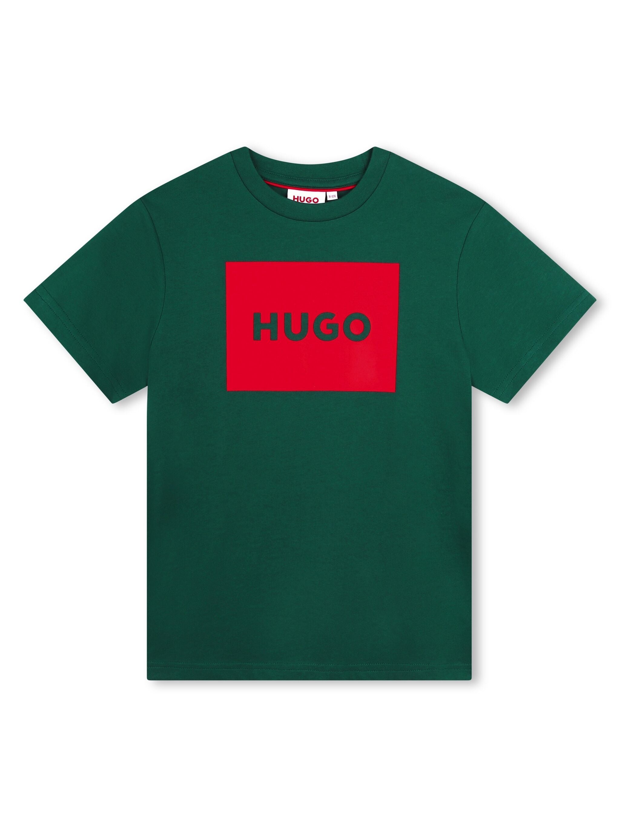 HUGO KIDS logo-print cotton T-shirt