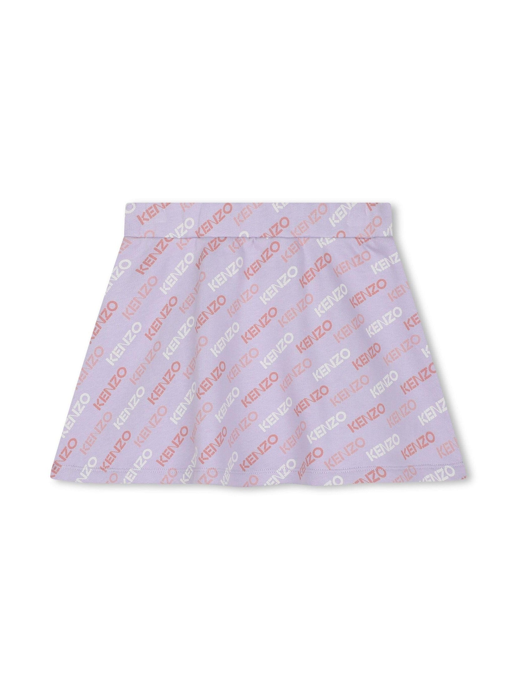 Kenzo kids all-over logo print mini skirt